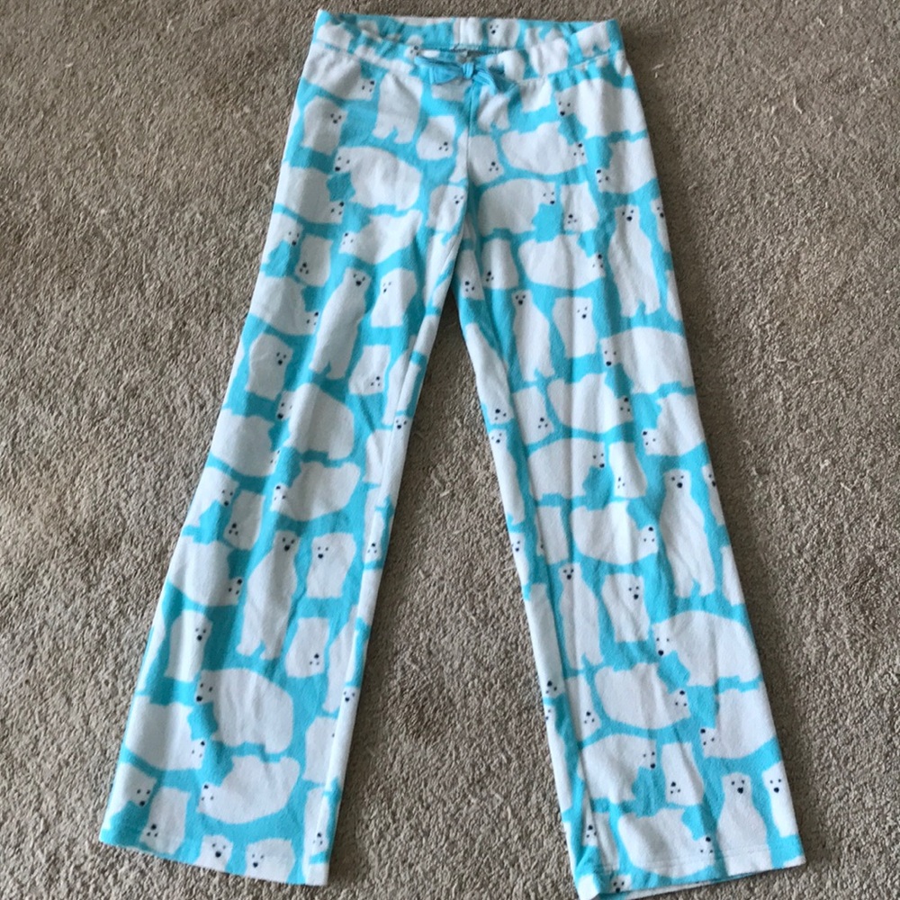 Polar bear fleece pajama pants